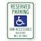 Signmission Reserved Parking Van Accessible Violators Fined Heavy-Gauge Alum Parking, 18" x 24", A-1824-23000 A-1824-23000 - alternate 1